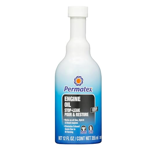 Permatex 30302 Engine Oil - Stop Leak, 12 fl oz, Effectively Stops and Prevents Oil Leaks and Burning Without Needing to Dismantle