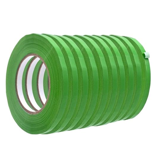 WOD Light Green Produce Poly Bag Sealing Tape, 3/8 inch x 180 yds. (Pack of 10) for Packaging and Sealing of Meat, Gifts, or Ice Bags BSTC24PVC