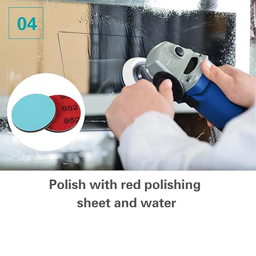 Glass Repair Kit Grinding Polishing Abrasive Disc Mesh Net Sanding Pads Kit for Glass Scratch Removal 3 inch 3Pcs/Pack