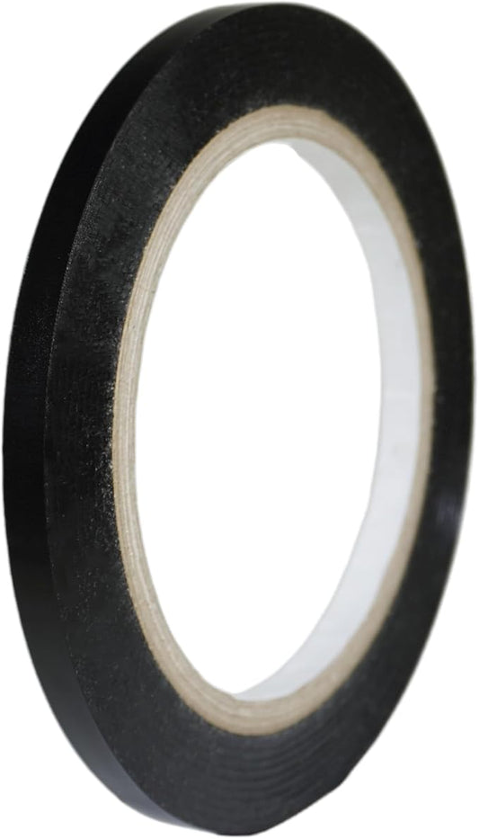 GGR SUPPLIES T.R.U. CVT-536 Black Vinyl Pinstriping Dance Floor Tape: 1/4 in. Wide x 36 yds. Several Colors