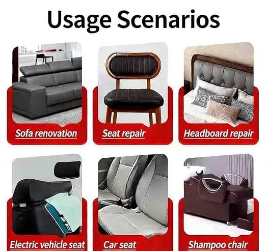 Leather Repair Patch Tape Kit, Self Adhesive Leather Repair for Furniture, Couch, Sofa, Car Seats,Office Chair,Vinyl Repair Kit (Black,19x40 inch)