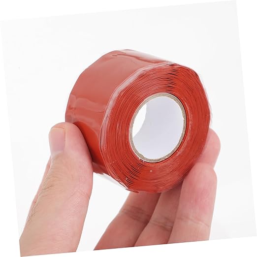 Pipe Sealing Tape Self Adhesive Silicone Rubber Leak Repair Tape for Plumbing Flexible Sealant for Water Pipes Faucets Heating Joints Red