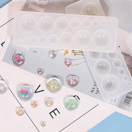 Yayatty Geometry Silicone Molds for Resin Casting, Cabochon Gem Silicone Molds Triangle Hexagon Mould for Resin Epoxy for Earring Pendant Necklace Jewelry Making