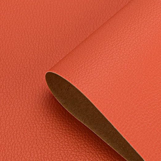 Orange Leather Repair Patch Tape, 39.4 x 54 Inches Large Self-Adhesive Leather Repair Kit for Furniture, Car Seats, Vinyl Leather, Couches, Sofa, Chairs