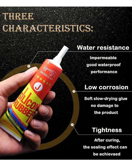 Silicone Glue,Clear Silicone Adhesive for Silicone Rubber Waterproof,Instant,Heat Resisting,Liquid Silicone Sealant Super Glue for Plastic,Metal,Wood,Electronic Components,TPU TPR TPE,50ml