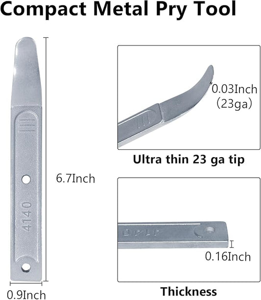 BFXM 4140 Pry Tool, Trim Removal Tool, Panel Removal Tools for Auto Trim, Interior Door Trim Pry Tool, Panel Popper Tool, Metal Pry Bar for Automotive Planes, Automotive Tools