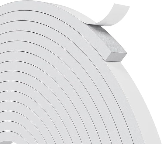 33FT EVA Foam Weather Stripping Door Seal, Self-Adhesive Weatherstrip Tape for Door Frame, Window Gaps, Soundproof Insulation