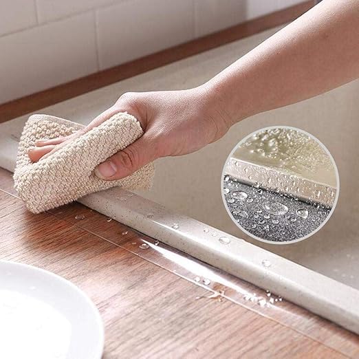 LLPT Caulk Tape Clear 1.2 Inch x 33 Feet Extra Waterproof Heavy Duty Adhesive Caulking Strips for Sink Shower Bathtub Toilet Lavabo Kitchen (CT123)
