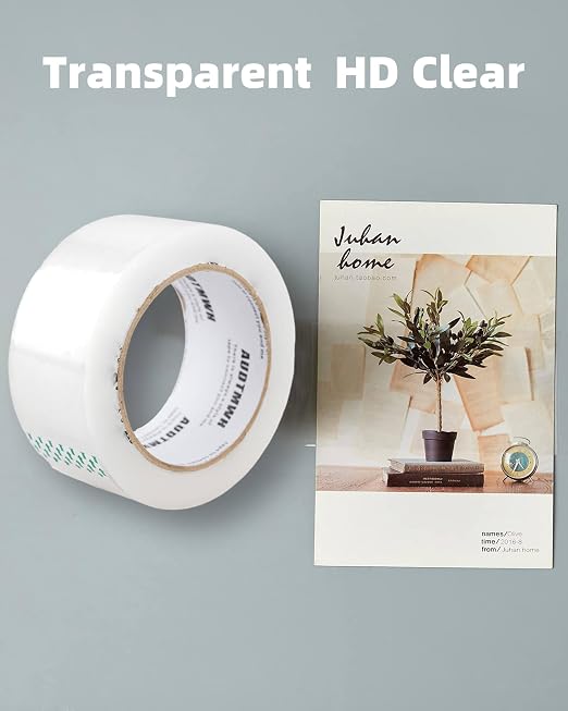 AUDTMWH Packing Tape Refills, Clear, Packaging Tape Heavy Duty Designed for Moving, Shipping and Packing, Mailing,1.88" x 60 yds, 2 Rolls