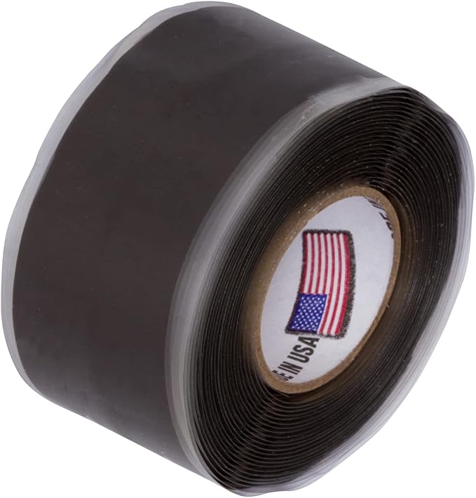 Self-Fusing Silicone Leak Sealing Wrap for Under Sink Drain Pipe - ABS Black