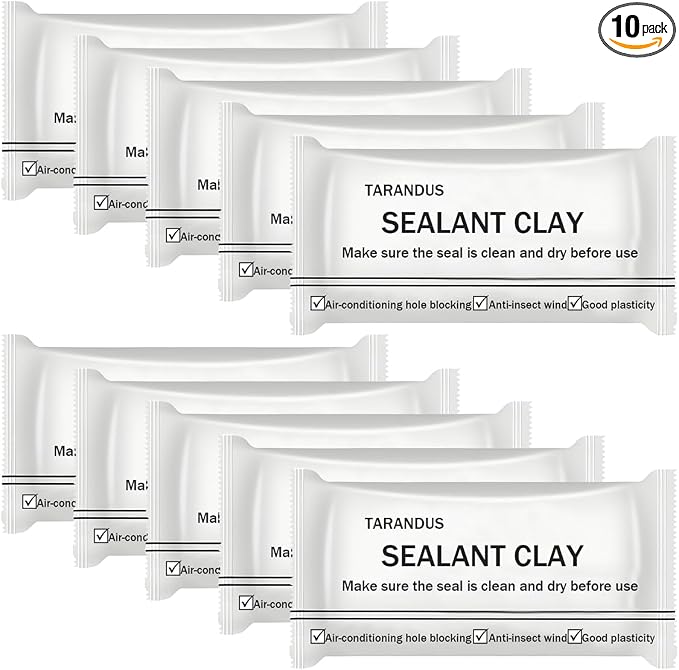 10 Pack Waterproof Sealant Mastic – Quick Repair Sealing Clay for Wall Holes, Drain Connections, Air Conditioning Ducts, Strong Waterproof Putty for Home & Professional Repairs (10 Pack - 0.71 oz)