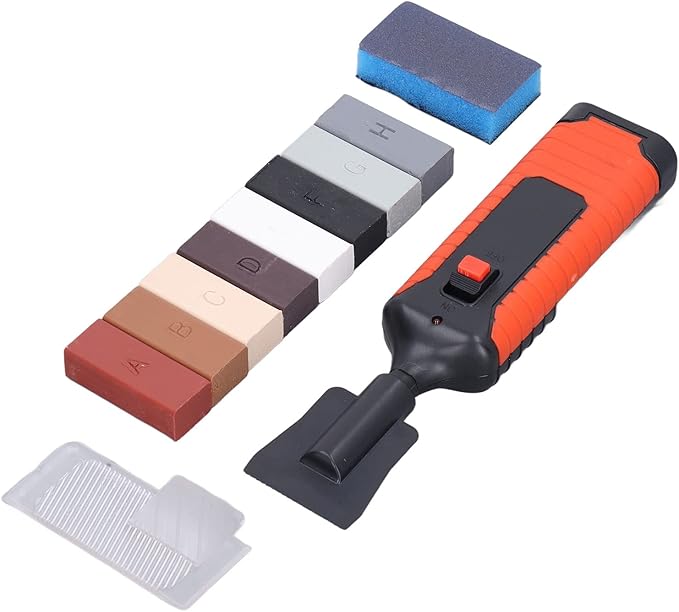 Tile Repair Kit, Porcelain Ceramic Tile Chip Repair Kit for Wall, Electric Heating Pen Wax Block Set, Crack Gaps Repairing Tools for Stone Porcelain