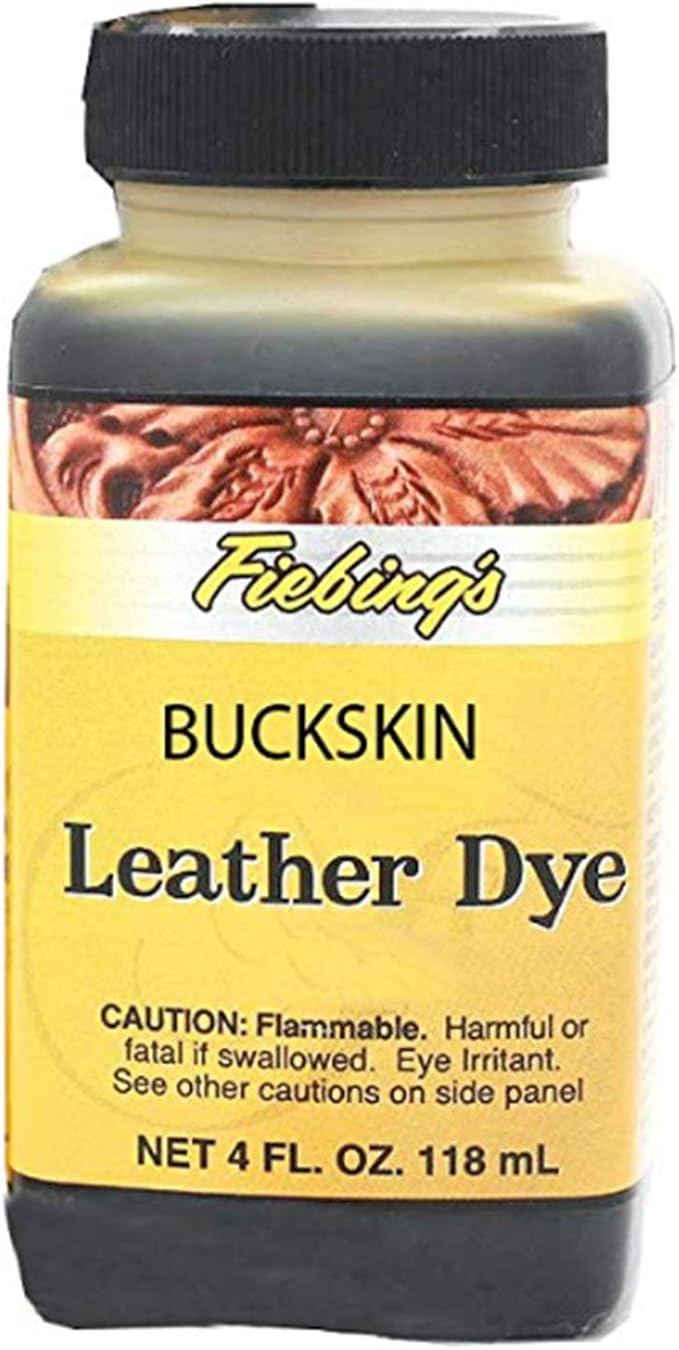 Fiebing's Leather Dye (4 Fl Oz, Mahogany) - Alcohol-Based, Penetrating, Permanent Dye for Shoes, Boots, Belts, Bags, Furniture - Includes Wool Dauber Applicator - Recolor & Restore Leathercraft