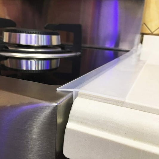 Kitchen Stove countertop Gap Covers, 25 inch Long & Extra Wide Silicone Stove Gap Covers Filler Range Strips 2pcs, Oven Counter Gaps Protector Between Counter and Crack Guards Clear