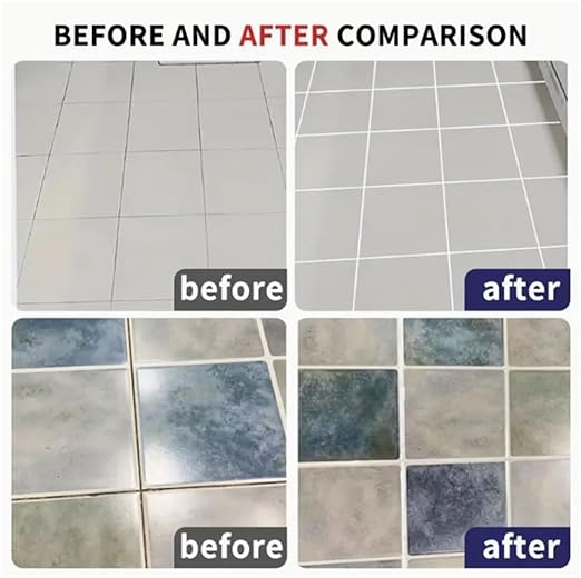 Waterproof Tile Gap Repair Filler, Tile Reform Waterproof Gap Repair Filler, Grout Tiling Tile Reviver Repair, Grout for Bathroom Tiling White, Tile Gap Repair Filler White (Brown)