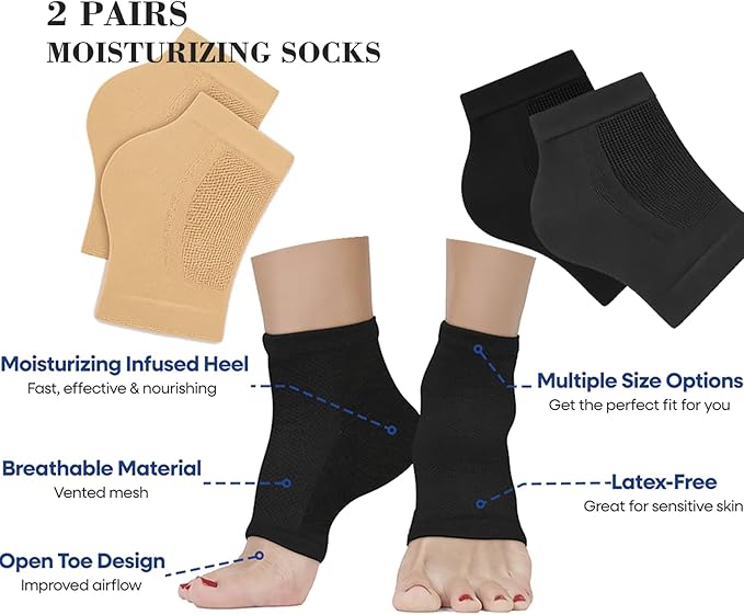 Nano Glass Foot File, Foot Callus Remover & Foot Scrubber for Smooth Feet, Professional Pedicure Tool (Heel Socks & Cracked Heel Stick Included), Blue