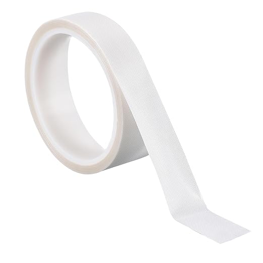 PATIKIL Heat Resistant Tape, 1 Inch x 33 Feet High Temperature Tape PTFE Adhesive High Heat Tape Waterproof for Vacuum Sealer Machine Insulation Protection, White, 0.13mm Thick