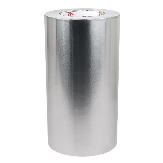 BOMEI PACK 10 Inch Aluminum Foil Tape,Heavy Duty Metal Foil Duct Tape,10 Inch x 55 Yards,High Temperature Silver Foil Tape,Perfect for Sealing & Patching,HVAC,Air Ducts,Insulation and Metal Repair