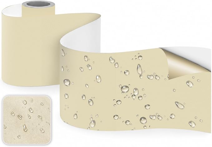 Self-Adhesive Fabric Repair Tape & Tent Repair Kit, Waterproof Patches for Clothes, Down Jacket, Camping Gear, Sleeping Bag, Heavy Duty Beige Nylon Tape for Instant Fix, 3.9"x63"