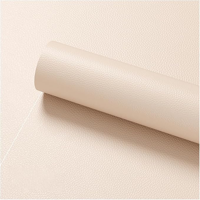 Faux Leather Repair Patch 19.7 × 118In,White Self - Adhesive Leather Repair, 2.5MM Thick Upholstery Leather for Upholstery Crafts, DIY Sewing, Sofas, Furniture, Car Seats, Chairs(1Pcs)