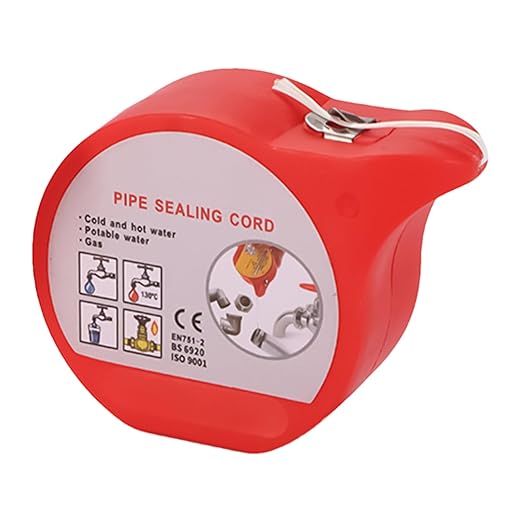 Pipe Repair Tape - Thread Sealing Cord, Pipe Sealing Thread Cord for Fixing, High-Heat Sealant, Water Leak Ribbon with Long-Lasting Finish, Plumbing Repair Unit for Waterproofing and Patching
