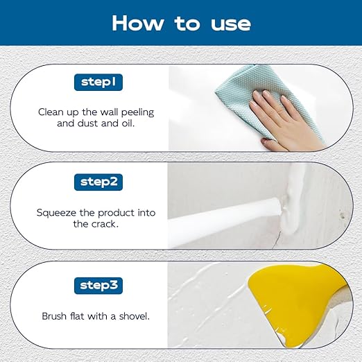 Efficient Drywall Repair Kit with Scraper, 2026 New Wall Mending Agent for Holes & Cracks, Multi-Functional Wall Patch Repair Kit for Wall Holes, Dents & Small Damage (3PCS)