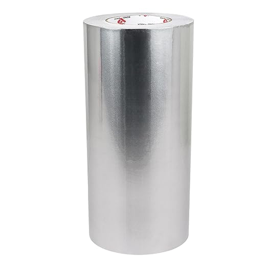 BOMEI PACK Aluminum Foil Tape,Heavy Duty Metal Duct Tape,High Temperature Silver Tape,Perfect for Sealing & Patching,HVAC,Air Ducts,Insulation and Metal Repair (12 Inch x 55 Yards)
