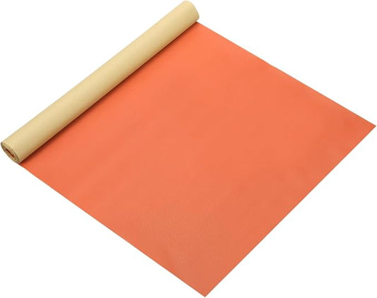 MECCANIXITY Leather Repair Patch 14"x54" Self-Adhesive Leather Vinyl Repair Tape Kit for Furniture Couches Sofa Chair Car Boat Seats Jackets, Orange