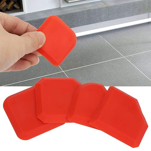 4pcs Set Silicone Sealant, Smoother Finisher Scraper Caulk Finishing Tool4pcs Set Remover Bathroom Blades DurableCleaner Caulking Tool Kit