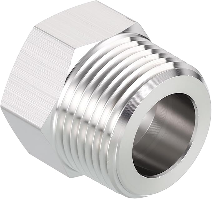 Pack of 1, 3/4" Male NPT to 1/2" FeMale NPT Solid 304 Stainless Steel Hex Bushing, Hose Fittings Adapter Reducer for Pipe Leak Repair, Bathroom Remodeling, Tool Extensions