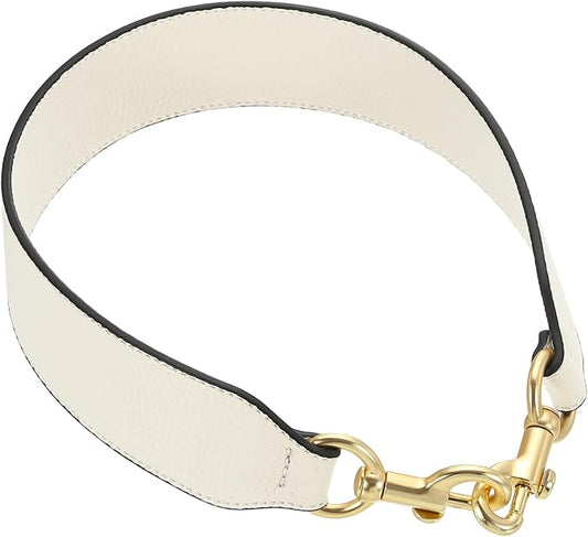 uxcell 22.83 Inch PU Leather Short Bag Strap with Clasp, Purse Handles Handbags Replacement Straps for Clutch Bag Crossbody Underarm Bags, Beige, Light Gold Buckle