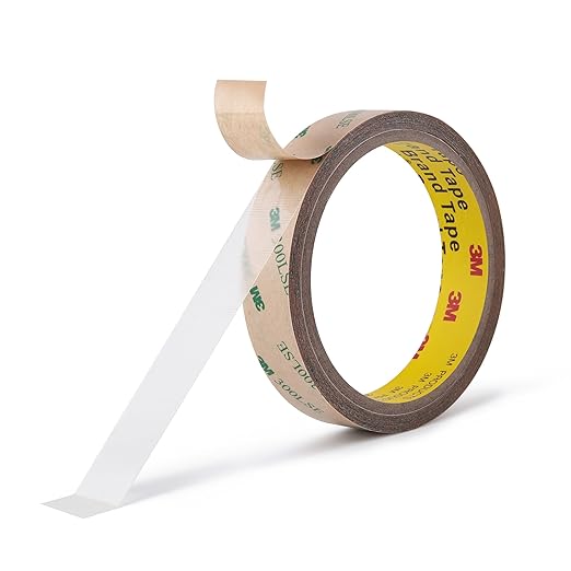 3M Double Sided Tape 9495LE 1/2" x 18Ft Pack of 1 Heavy Duty Clear Adhesive Tape for Electronics Bonding Attachment Laptop Phone Repairs Arts Crafts Leather Work Card Making