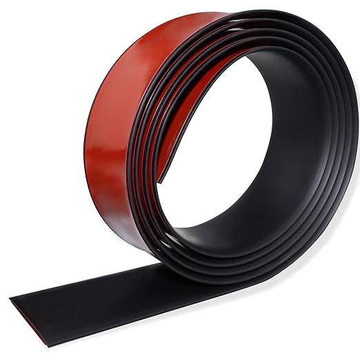 Floor Transition Strip Self Adhesive Floor Cover Strips Laminate 2" Wide Vinyl Flat Divider Transitions (5cm, 10Ft, Black)