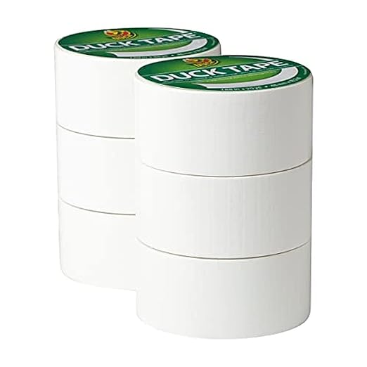 Duck Brand Color Duct Tape, 6-Roll, White (1265015_C)