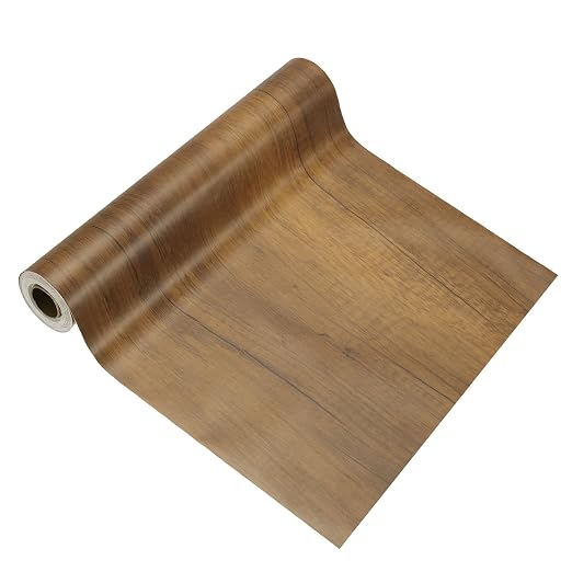 PATIKIL Wood Grain Tape 12" x 32 ft, Self-Adhesive Wood Texture Repair Tape Realistic Wooden Effect Patch for Furniture Cabinets Floor Walls, Grain
