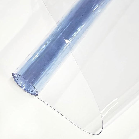 Clear Vinyl Fabric for Sewing, Transparent PVC Vinyl Roll 11.8" x 48"(30cmx122cm) Super Clear Vinyl Sheets, 0.5 mm Waterproof Vinyl Fabric for Making Handags Bows, Bags and DIY Crafts