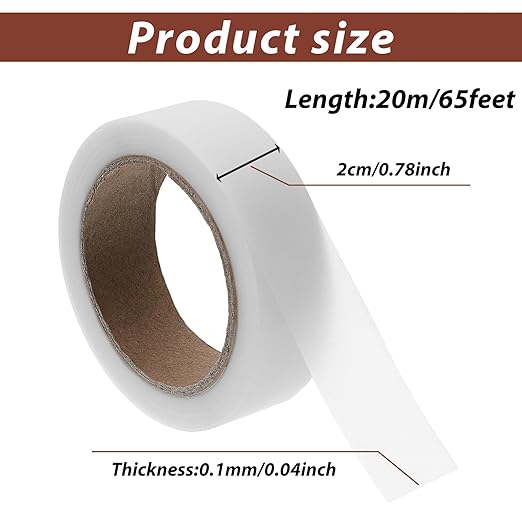 Seam Tape, 65' Iron on Hot Melt Seam Sealing Tape, Waterproof Fabric Repair Adhesive Fusible Tapes for Outdoor Gear Raincoat Tent Awning Sportswear
