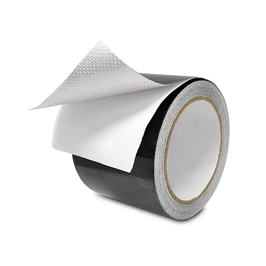 Black Heavy Duty Fabric Repair Tape,Waterproof Tent Repair Tape for Fabric, Awning, RV Roof, Underbelly, Tarp, Tent,UVproof,Multipurpose Leather Patch Repair Kit,3 Inch x 33 FT,1 Roll