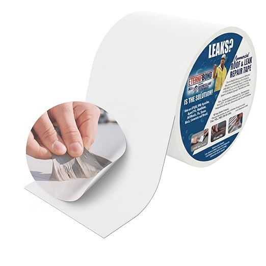 EternaBond RoofSeal White 4" x50' MicroSealant UV Stable RV Roof Seal Repair Tape | 35 mil Total Thickness - EB-RW040-50R - One-Step Durable, Waterproof and Airtight Sealant
