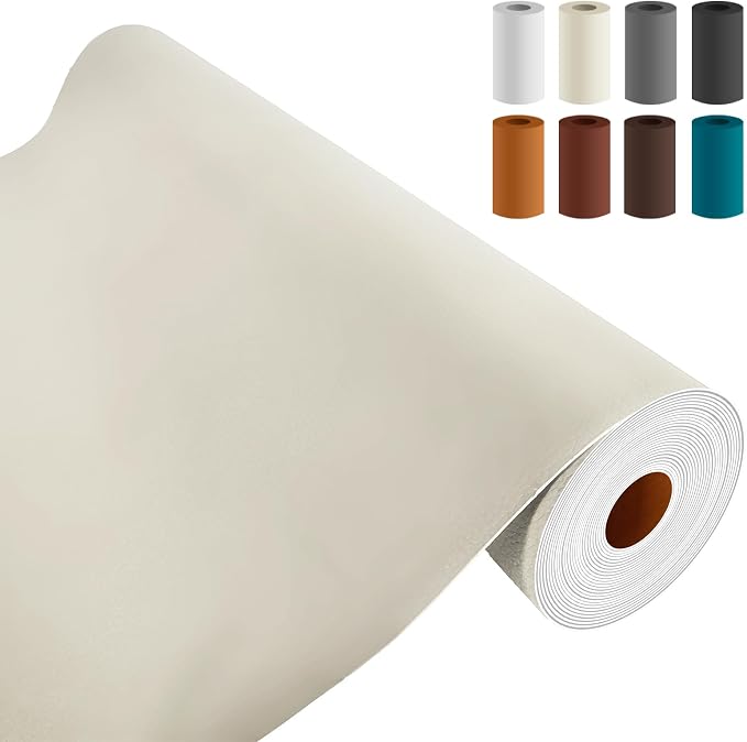 AOOTOOLINK Leather Repair Patch 17X237 Inch Self Adhesive Leather Repair, Large Leather Repair Tape for Couches, Furniture, Car Seats, Cabinets, Sofa, Handbags (Beige, 17X237 Inch)