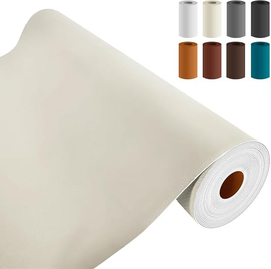 AOOTOOLINK Leather Repair Patch 17X237 Inch Self Adhesive Leather Repair, Large Leather Repair Tape for Couches, Furniture, Car Seats, Cabinets, Sofa, Handbags (Beige, 17X237 Inch)