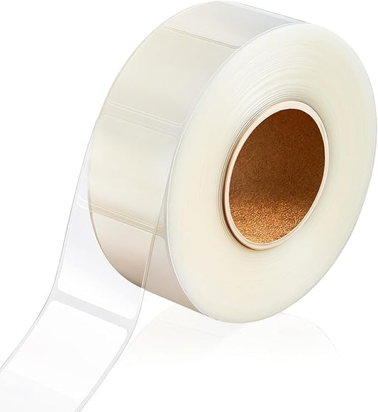 Zonon 500 Pcs Label Protector Back to School Clear Labels Stickers Wafer Seals Waterproof Labels Library Supplies for Protecting Barcodes, Numbers and Stickers (2 x 2 Inch,Square)