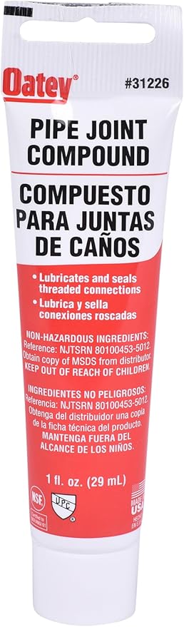 Oatey 31226 Pipe Joint Compound, 1 oz, Gray