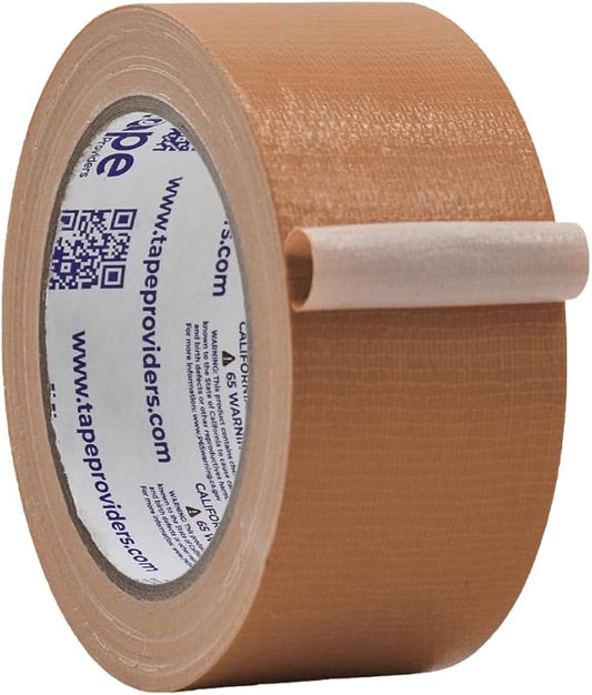 WOD DTC10 Advanced Strength Industrial Grade Tan (Beige) Duct Tape, 2 inch x 60 ft. Waterproof, UV Resistant For Crafts & Home Improvement