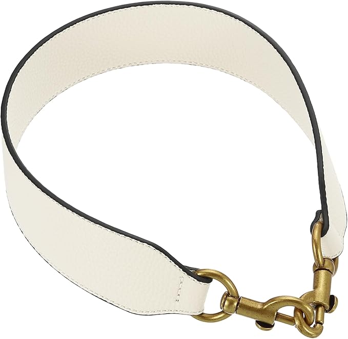 uxcell 22.83 Inch PU Leather Short Bag Strap with Clasp, Purse Handles Handbags Replacement Straps for Clutch Bag Crossbody Underarm Bags, Beige, Deep Gold Buckle