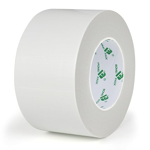 BOMEI PACK Duct Tape Heavy Duty Waterproof White, 50 Yards x 3 Inch Strong Adhesive Duct Tape No Residue Bulk for Home Use, DIY, Projects, Outdoor Repairs