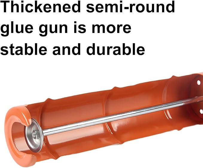 Caulking Silicone Gun with 10:1 Thrust Ratio, No Drip Performance Hand Caulk Gun with Comfort Grip, Ideal for Acrylic, Latex and Silicone Caulk in Improvement Projects like Tiles, Window Joints