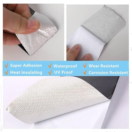 RV Awning Repair Tape Heavy Duty Waterproof Tent Repair Tape for Tarp,Parasol, Canopy, Car and Boat Covers, Underbelly Repair Patch Kit Outdoor UV proof Fabric Repair Patch Black (3 in x24.6ft)