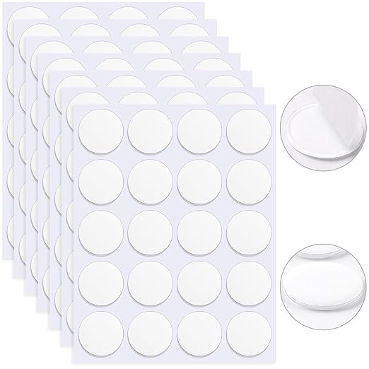 JANYUN 140 Pcs Sticky Dots ,40mm Putty Clear Double Sided Tape for Crafts | Sticky Tack Points Tape for School Office,Heavy Duty No Trace Adhesive Mounting Tape for Removable Balloons Stickers