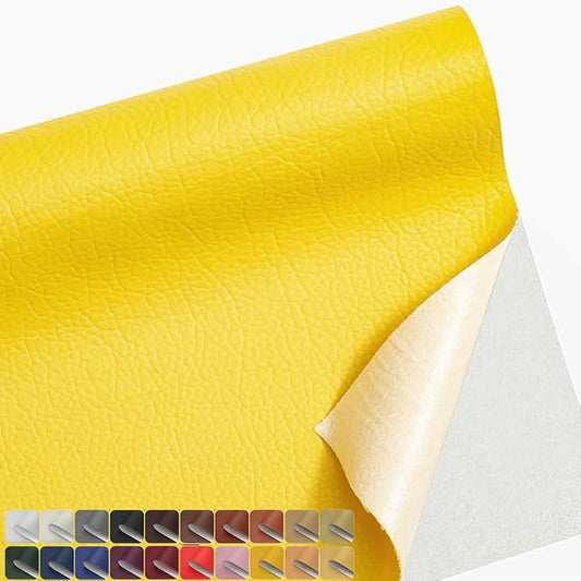 20 X 78 Inches Leather Repair Kit for Furniture, Waterproof Leather Tape Patch Couch Covers Car Seat Repair Self Adhesive Leather Repair Kit (Yellow)